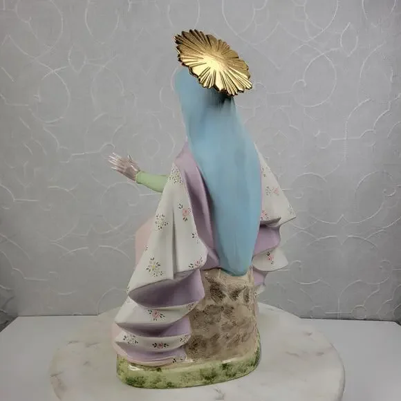Vintage Crowned Holy Mary Baby Jesus Statue 12
